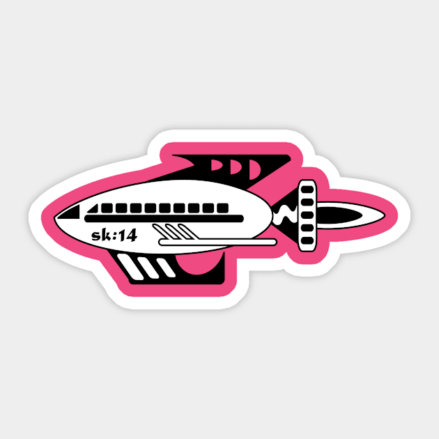 Spaceship Sticker by Alison Diamond